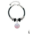 thumbnail image 2 of Delight Jewelry Silvertone Domed Multi Color OTR Godmother Celtic Knot Leather Bead Bracelet, 7"+2" Extender, 2 of 4