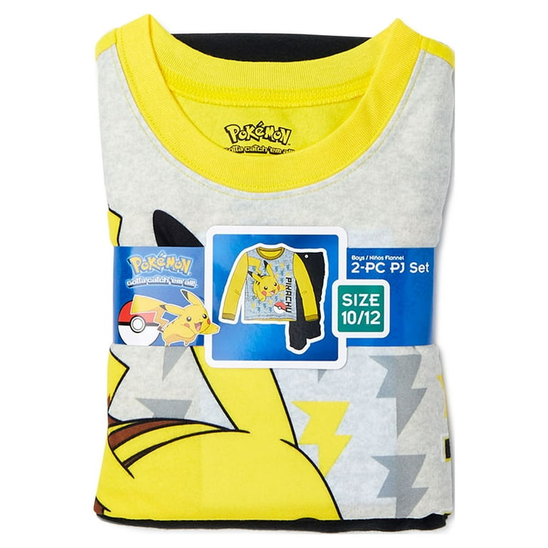 Pokemon Boys Long Sleeve Top and Pants Pajama Sleep Set, 2-Piece