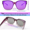thumbnail image 4 of FEISEDY Women Men Polarized Fit Over Sunglasses Oversized Trendy Square Cat Eye Wear Over Glasses B2849, 4 of 18