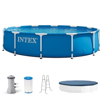 N112 フェザースタイル 15個セット Intex 15ft x 42in Metal Swimming Prism Frame Pool Set with Filter