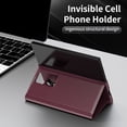 thumbnail image 5 of Compatible with Samsung Galaxy Z Fold 6 Flip Phone Case,With Smart window,PU Leather + PC + TPU Material,With Card Slot,Shockproof Anti-fall Rugged Case Cover For Samsung Galaxy Z Fold 6,Red, 5 of 7