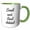 Green/White, variant on 3drose, Email Sent. Soul Deleted., 11oz Two-tone Blue Mug