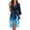 Blue Flame, variant on Skull Flame Bathrobes for Women Long Length Casual Comfort Nightgowns Loose Fit V Neck Robes with Adjustable Belt