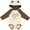 Natural & Brown w Ears, variant on Inktastic My 1st Hanukkah with Menorah and Stars of David Boys or Girls Long Sleeve Baby Bodysuit