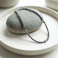 thumbnail image 4 of Handmade Natural Gemstone Heishi Bead Choker Necklace for Women, 18K Gold Plated Adjustable Jewelry for Women, Dainty Boho Western Disc Bead Clavicle Chain for Summer Beach Vacation, 4 of 5