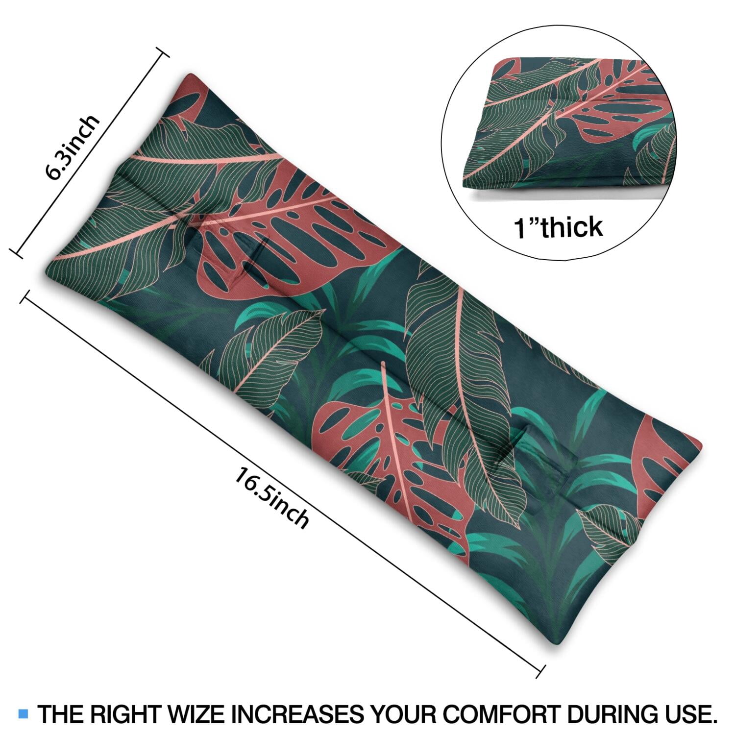 Aloha Seat Belt Pillow for Surgery - Colorful Exotic Mastectomy Cushion - Soft Breast Surgery Recovery Pillow with Summer Print