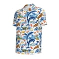 thumbnail image 2 of Balery Marine Animals Printed Men’s Short Sleeve Polo Shirt, Midweight Men's Shirt,Golf Polo shirts -, 2 of 9