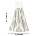 thumbnail image 6 of Yayeee Kitchen Hanging Hand Towels Set of 2 with Loop Bathroom Absorbent Tie Towel, Light Gray Pattern, 6 of 7