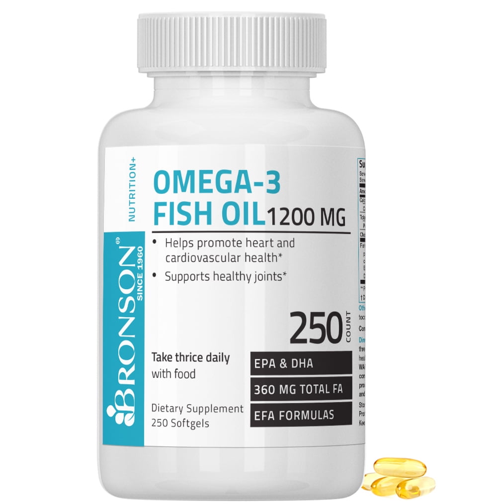Bronson Omega-3 Fish Oil 1200 mg., 250 Softgels