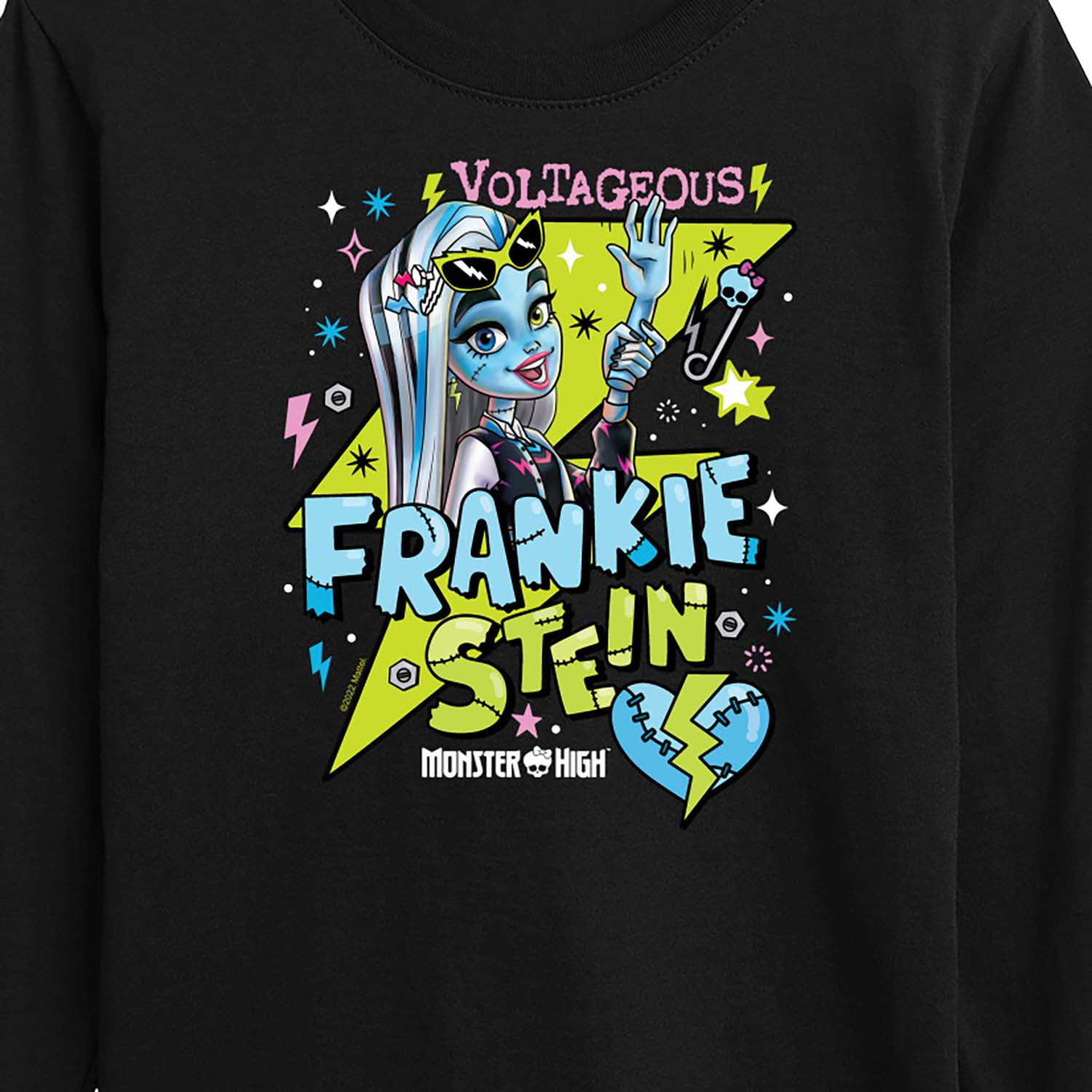 Monster High - Frankiestein Voltageous - Toddler And Youth Long Sleeve Graphic T-Shirt