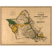 Oahu County Hawaii - Alexander 1881 - 23.00 x 30.17 - Glossy Satin Paper
