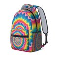 thumbnail image 2 of Pink and Yellow Tie Dye Pattern Backpack for School, Cute School Bag with Adjustable Shoulder Straps and Padded Back, 15.3"x11"x6.7", 2 of 4