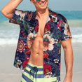 thumbnail image 7 of Pofeuu Paisley2 Print Hawaiian Shirt for Men Sleeves Casual Button Down Summer Beach Dress Shirts T-Shirts,X-Large, 7 of 7