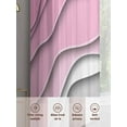 thumbnail image 6 of Pink Grey Ombre Sheer Curtains 96 Inch Length 2 Panels Set for Living Room/Bedroom, Modern Geometric Abstract Aesthetics Cream Curtain Sheers Drapes Rod Pocket Curtains Window Treatment 52''x96''x2, 6 of 7