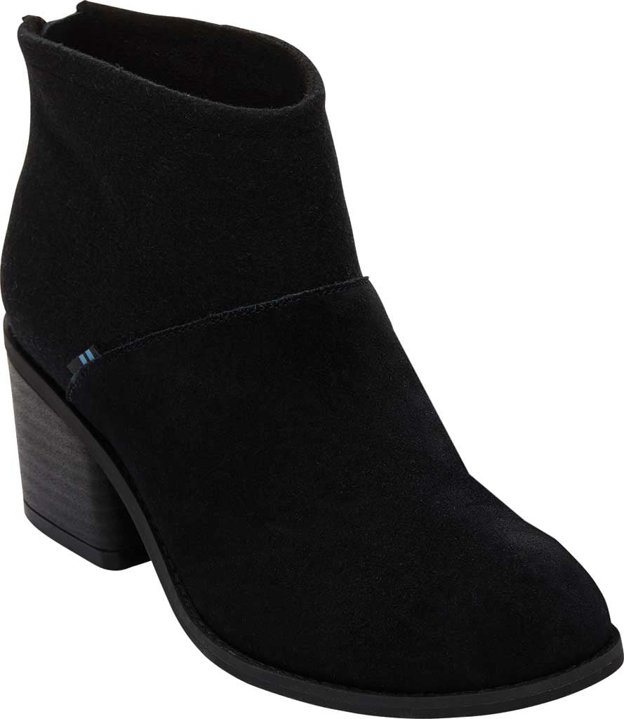 black suede toms booties