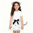 thumbnail image 4 of Kids Girls Dalmatian-Print Sequin Tutu Skirt & Accessory Set – Carnival Festive Party Dance Outfit in White for 2-11 Years Old Performance Dress-Up, 4 of 5