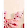 thumbnail image 5 of BemeyourBBs Toddler Baby Girls Tulle Tutu Dress Little Girl Valentines Day Dress Princess Birthday Baptism Wedding Party Birthday Holiday Dress Heart 3D Big Bow Flutter Sleeve A-Line Dress, 5 of 8