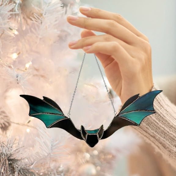 Bat Decorations Bat Stained Acrylic Suncatcher for Window Hanging,Bat | Bat Stained Acrylic Window Hanging Suncatcher for Window,Halloween Bat Gift Decoration for Home