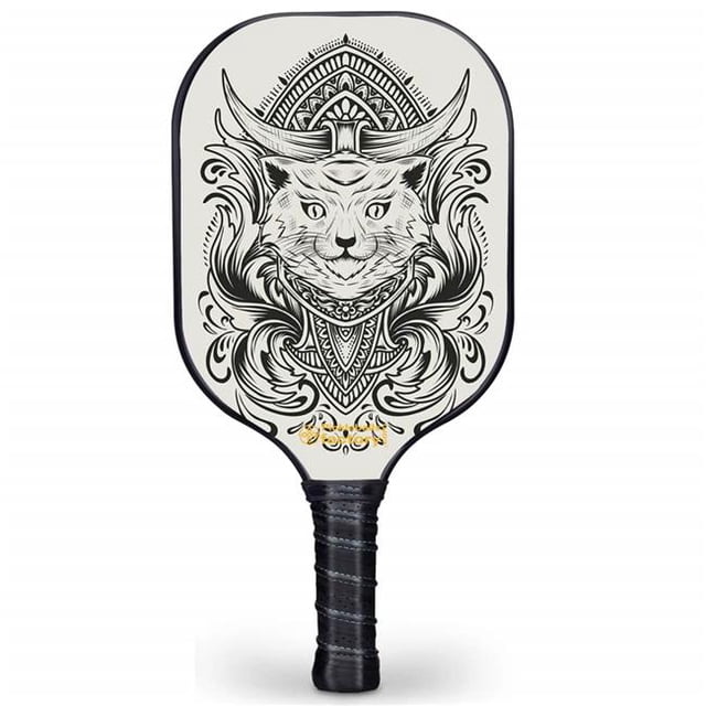 Pickleball Factory PB0003-7-C Pickleball Rackets - Egyptian Cat Level Up Pickleball, Pickleball Paddles for Intermediate Players, Carbonfiber Graphite