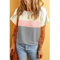 thumbnail image 6 of Plusashion Vibrant Color Block Ribbed Tee - Chic & Cozy Fit!, 6 of 8