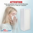 thumbnail image 2 of LifeSupplyUSA Air Cleaner Filter Replacement Compatible with A1401B Bionaire LE1660 and LC1460 Air Cleaners, 2 of 5