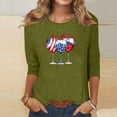 thumbnail image 2 of Blusas para Mujeres Casual 3/4 Manga Cuello Redondo Impreso Suelto, Mujer 3/4 Manga Tops Y Blusas para Diario, 2 of 4