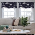 thumbnail image 5 of LALILO Kitchen Curtain Valance Ikat Tie With Stripes And Rod Pocket Window Curtain 52"x 18" Set of 2, 5 of 7