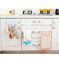 thumbnail image 4 of Multipurpose Single Lever Door Back-Towel Rack Cabinets Clothes Hanger Hook Bathroom Accessory (Pink), 4 of 4