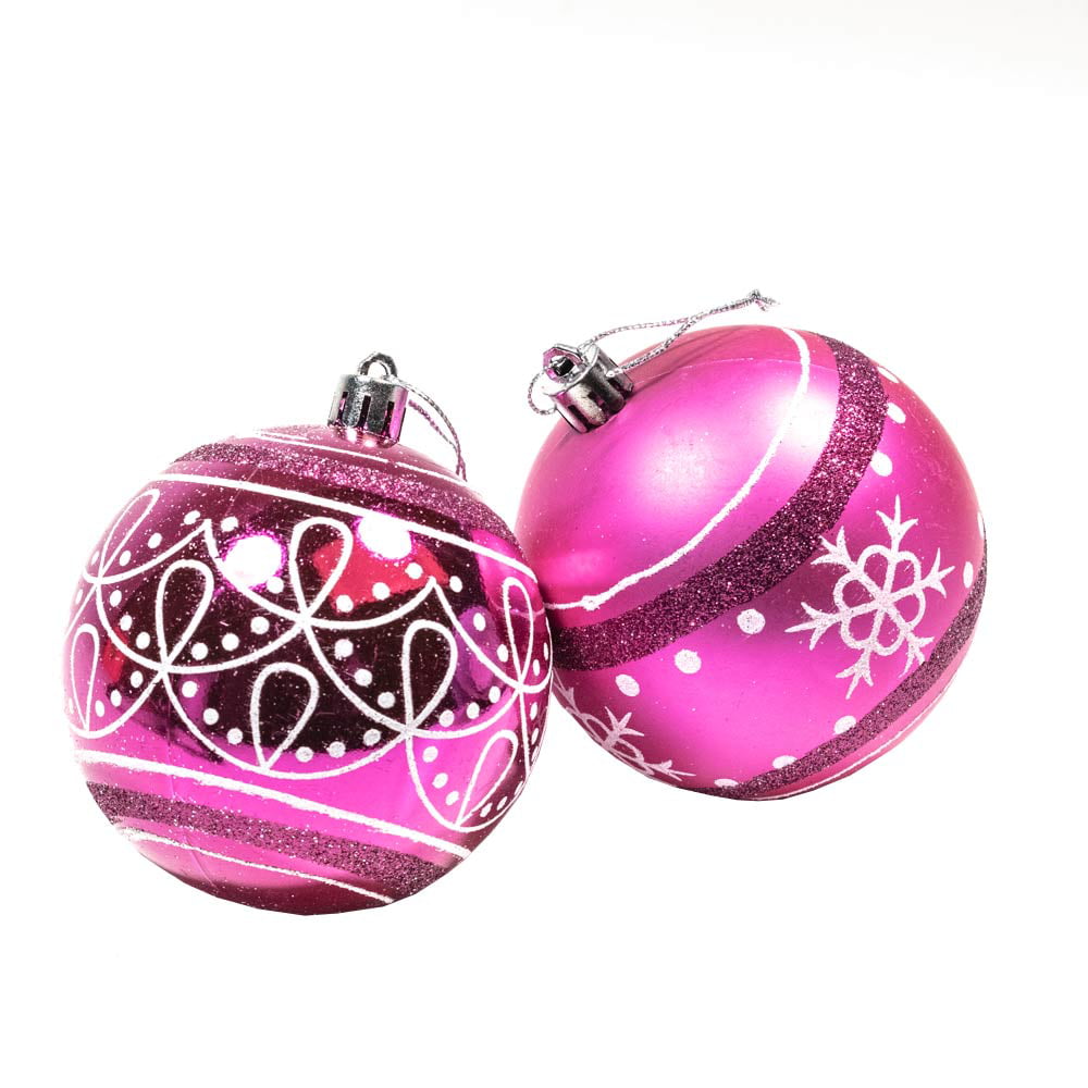 Hot Pink Merry Christmas Ornament 