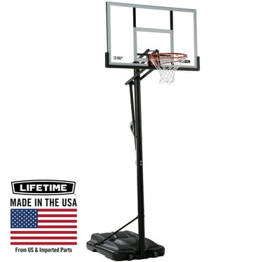 Lifetime 54-Inch Shatterproof Portable Basketball Hoop with Action Grip Adjustment & Slam-It Rim - Model 90631-Outdoor Play