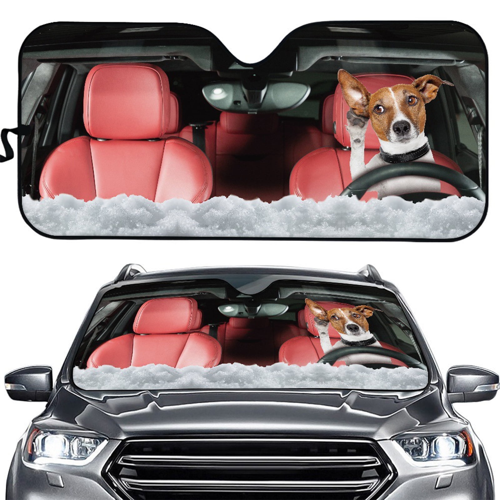 Hapeisy Dog Driving Funny Cat Car Front Windshield Sun Shade