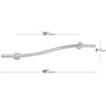 thumbnail image 2 of Seachrome 48" Lifestyle & Wellness® Designer Wave Wall Mount Bathroom Shower Grab Bar, 1 ¼" Diameter, Polished Finish, 2 of 8