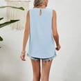 thumbnail image 5 of Valcatch Women's Dressy Chiffon Blouses Crew Neck Sleeveless Tunic Tops Office Cute Work Shirts 2024 Summer Casual Tank Tops, 5 of 6