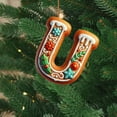 thumbnail image 4 of Taicans Personalized Gingerbread A-Z Letter Ornaments for Christmas Tree - 3.9in Acrylic DIY Pendant Decorations with Santa Hats,Red & Green Tree Hanging Decor for Home office Yard, 4 of 6