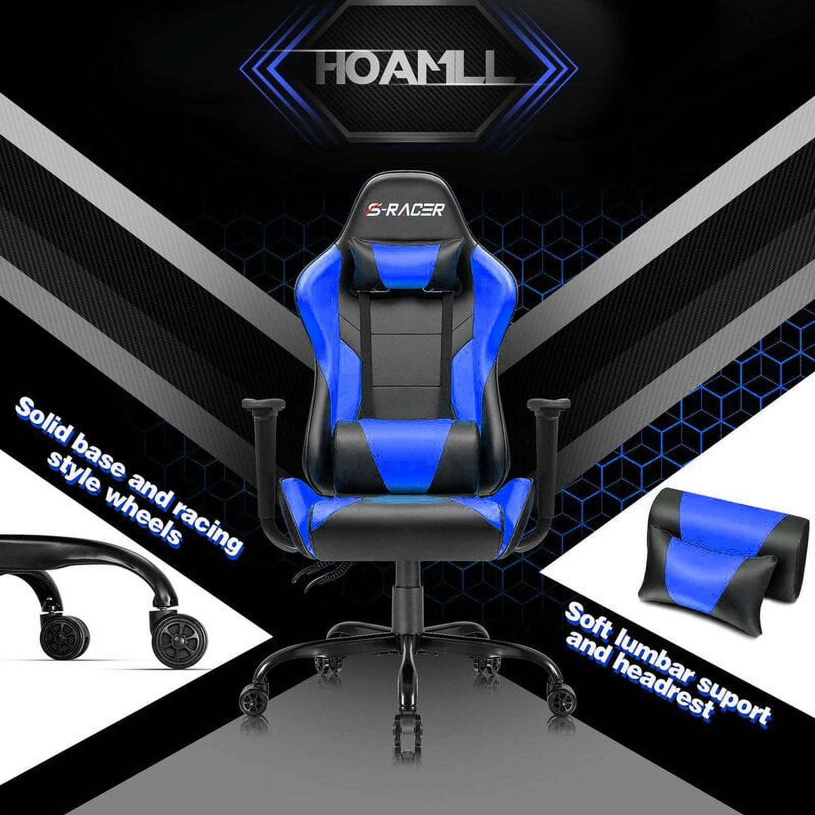 S racer online gaming chair blue