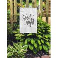 thumbnail image 2 of JSDART Evening Good Night Hand Lettered Calligraphic Inspirational Star Text Abstract Garden Flag Decorative Flag House Banner 12x18 inch, 2 of 2
