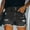 Black A, variant on OKBOP Blue Women Plus Shorts Clearance Under $10 Wide-Leg Casual Relaxed Fit Ripped Jeans Shorts