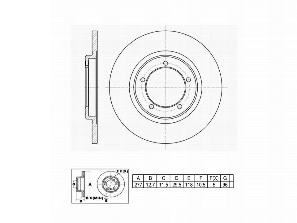 Winstop Brake Rotor, Front WS229711, Daihatsu Rocky 1992-1990