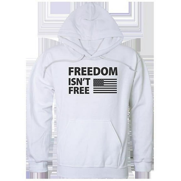 Rapid Dominance  Freedom Isnt Graphic Pullover Sweatshirt, White - Large