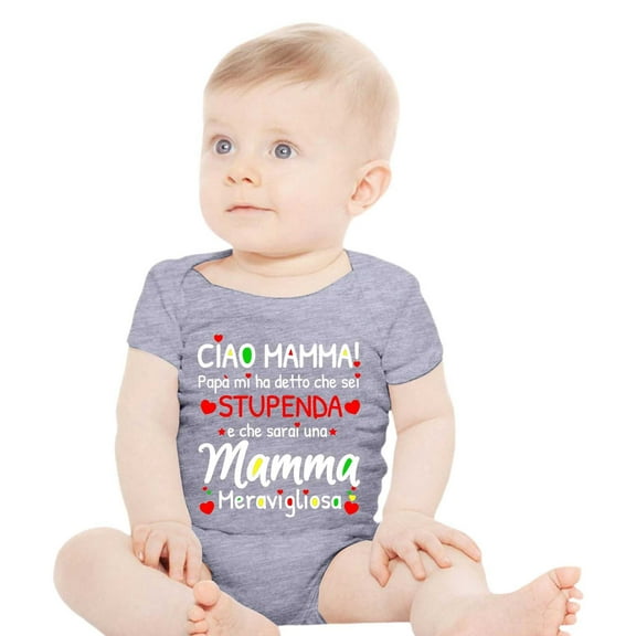 Huowey Kids Boys Girls Short Sleeve Letter Prints Romper Bodysuits Onesie One-Pieces Breathable Dailywear, 18-24 Months