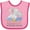 Pink and Fuchsia, variant on Inktastic My Grandma Loves Me to the Moon and Back Elephant Family Boys or Girls Baby Bib
