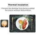 thumbnail image 6 of Wobogo Midnight Dark Crow Placemats Coasters Set of 2 Heat-resistant Non-slip Easy to Clean Square Dinner Plate Mat, 6 of 8