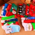 thumbnail image 3 of 10Pcs Christmas Socks with Cartoon Pattern, Warm Winter Accessory Christmas Gift Socks for Women and Men, 3 of 6