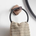 thumbnail image 2 of Baohd Adhesive Towels Rings Space-saving Wide Applications Made With Aluminum And Wood Bathroom Towel Ring Style 1, 2 of 6