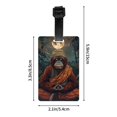 thumbnail image 4 of Luggage Tags for Suitcases, Banana Leaf Meditating Gorilla Leather Bag Luggage Tags ID Label Tags Privacy Protection Travel Bag Labels, 4 of 6
