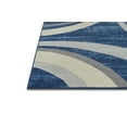thumbnail image 5 of Allstar 5x7 Contemporary Accent Rug in Royal Blue with Grey Abstract Crescent Shape design (4' 11" x 6' 11"), 5 of 9
