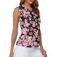 thumbnail image 4 of Whosucclay Cherry Blossom Pattern Womens Sleeveless Shirt for Ladies, Soft Air Permeable Anti Wrinkle Workout Tank Tops for Golf Tennis Athletic Indoor, 4 of 7