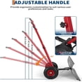 thumbnail image 6 of 29×14 IN Heavy-Duty Rolling Snow Shovel with Wheels, 5-Position Adjustable Angle and Height Double Armrests Snow Pusher (Red), 6 of 7