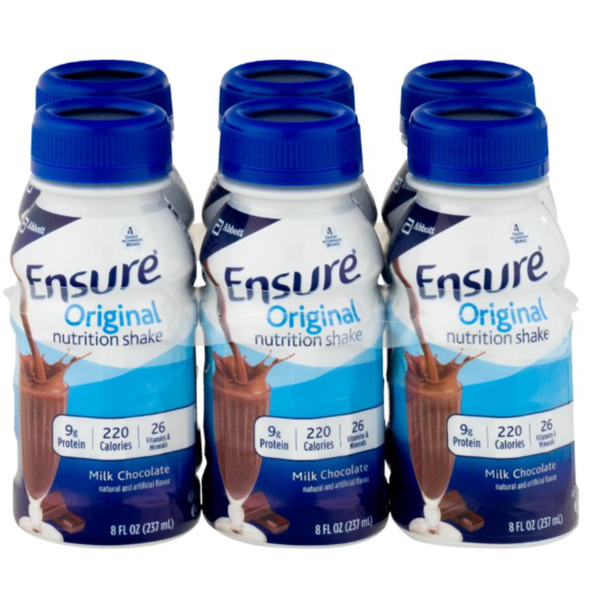 Ensure Original Nutrition Shake, Milk Chocolate 6-Count 8 fl oz Bottles (Pack of 8)