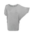 thumbnail image 4 of KOGMO Womens Solid Basic Womens Boatneck Dolman Top with Sleeve Shirring (S-3X), 4 of 6